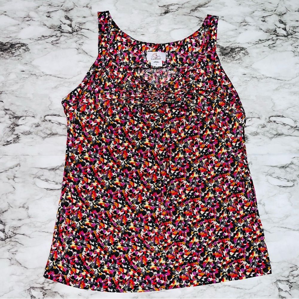 Oh Baby by Motherhood Sleeveless Maternity Tank Top Floral Multicolor Women L